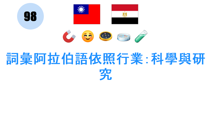 詞彙阿拉伯語依照行業：科學與研究